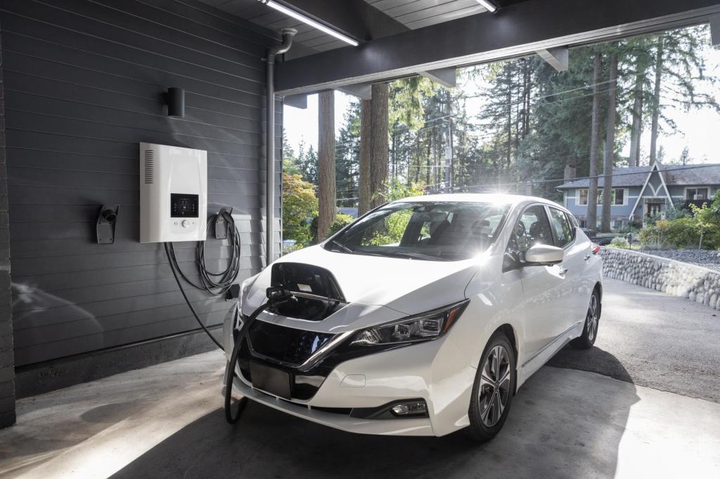 electricians intalled ev charging station